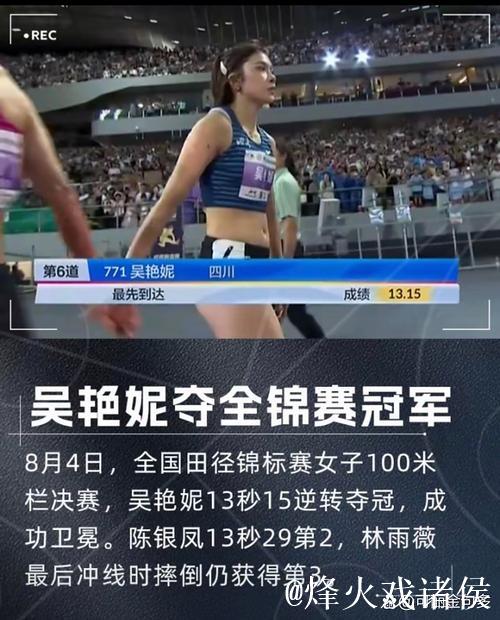 女子100米栏决赛:吴艳妮摘金,林雨薇遗憾摔倒位列第3 女子100米栏决赛:吴艳妮摘金,林雨薇遗憾摔倒位列第3
